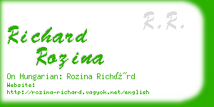 richard rozina business card